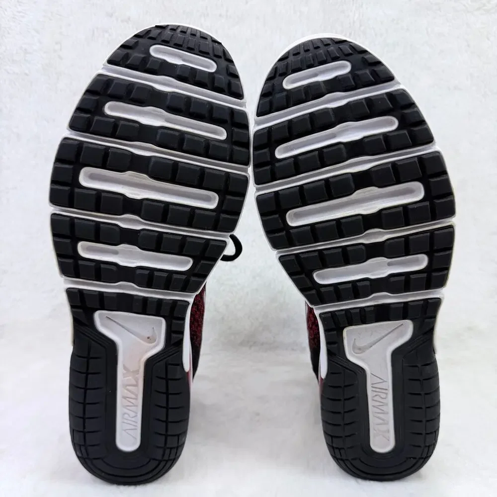 Nike Air Max Sequent 2 Mens Running Sneakers Black White Red Size 10